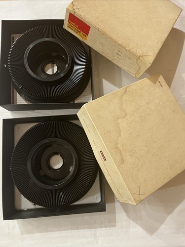 Vintage Kodak 140 Carousel Slide Tray Lot of 2 In Boxes
