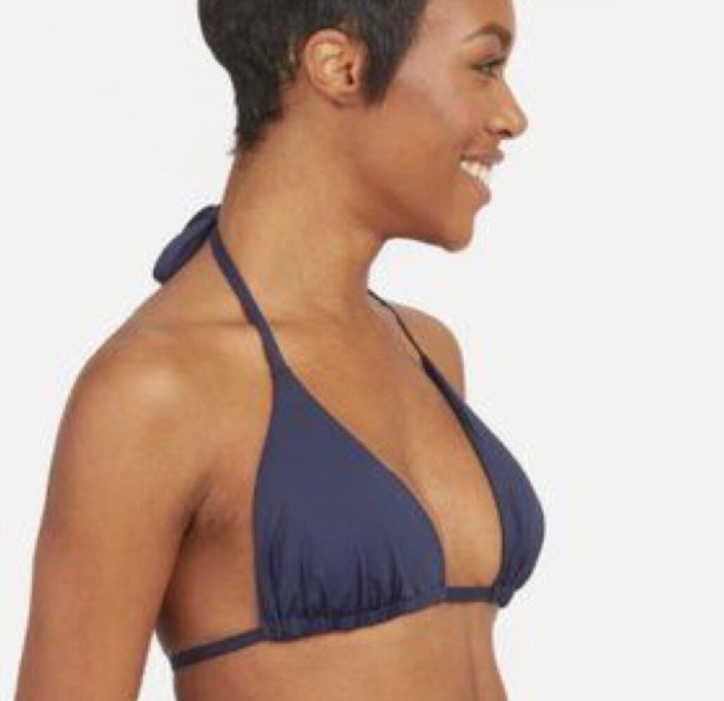 SPANX Swim Triangle Top In Sunkissed Navy NWT Small*