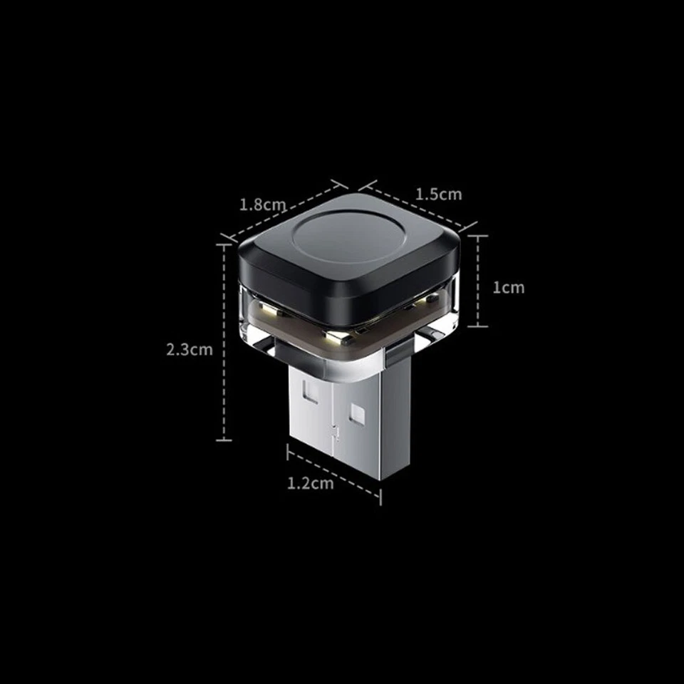 Blue Mini USB LED Car Interior Light Neon Atmosphere Ambient Lamp Accessories - - Image 4 of 4