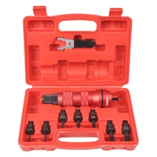 9 PC Metric & SAE Mandrel and Nose piece Pneumatic Rivet Nut Drill Adapter Set