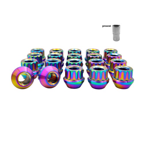 Rison Titanium Lug Nuts Open End Lug Nuts 12 Point GR5 Ti M12 M14 Lug Nut 20PCS - Picture 32 of 79