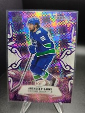 2024-25 UD Ice Hockey Arshdeep Bains RC Purple SP #102