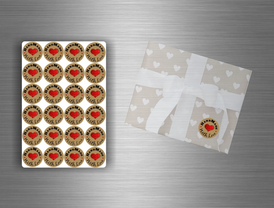 AKACHA 24/48/72/96x sticker adesive etichette handmade with love scrapbooking etichetta