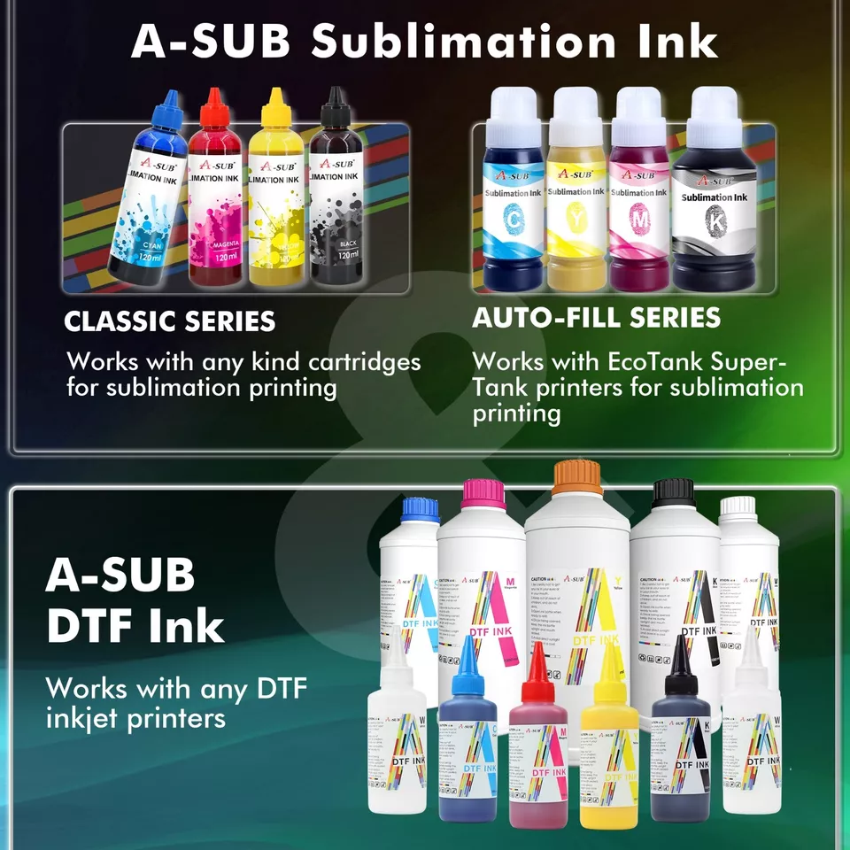 Lote Tinta A-SUB DTF para Epson ET-8550 L1800 L805 XP-15000 R1390 / Tinta Blanca 1000ML Foto 4 de 4
