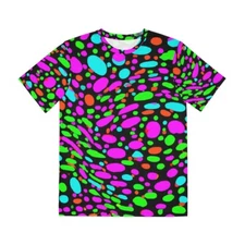 All Over Print T Shirt Adult Psychedelic Polka Dots Festival Rave Trippy Art Tee