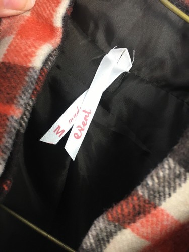 Event Brand Polyester Blend Peacoat Little Girls Sz: M Black/Orange Plaid Retro - Picture 6 of 10
