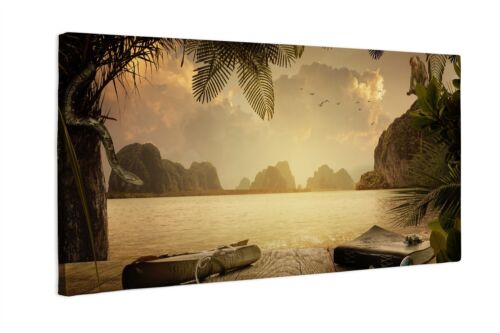 Quadro su tela stampa artistica isole tropicali 140x70 cm - Foto 1 di 6