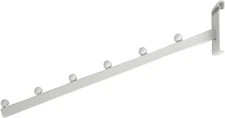 6-Ball Waterfall White Faceout for Wire Grid - Pack of 5- White Gridwall Hooks |