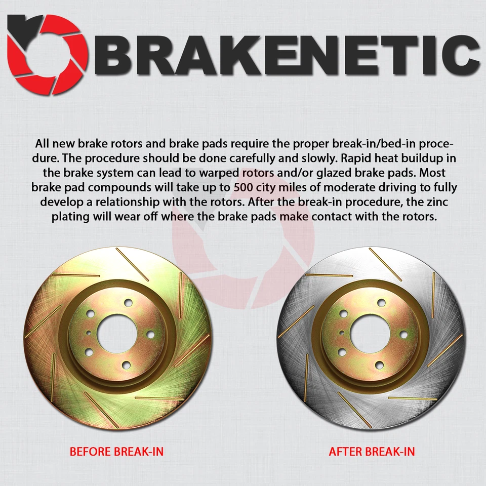 F&R BRAKENETIC Sport Slotted Brake Rotors + Ceramic Pads BSK81402 - Изображение 3 из 3