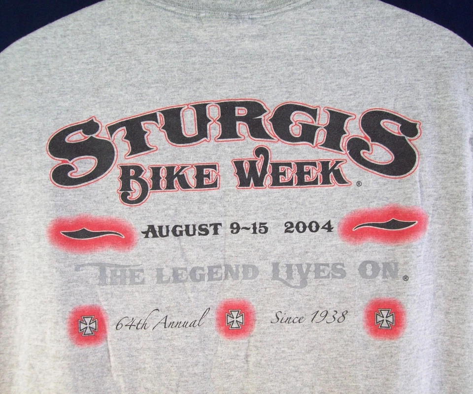 2004 Sturgis Bike Week T-Shirt X-Large 64th Annual The Legend Lives On - Image 4 of 4