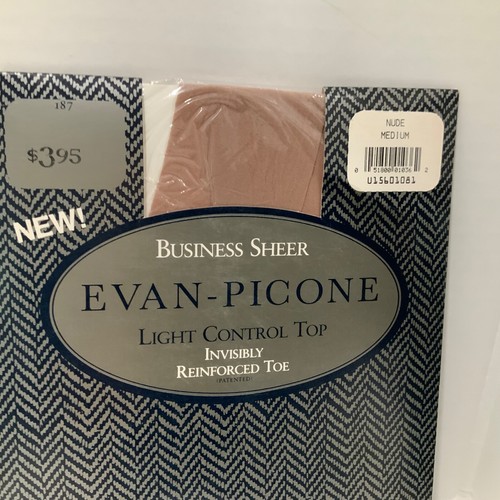 2 PR New Vintage Evan-Picone Sheer To Waist Pantyhose Nylons Shell Size Medium M - Picture 5 of 9