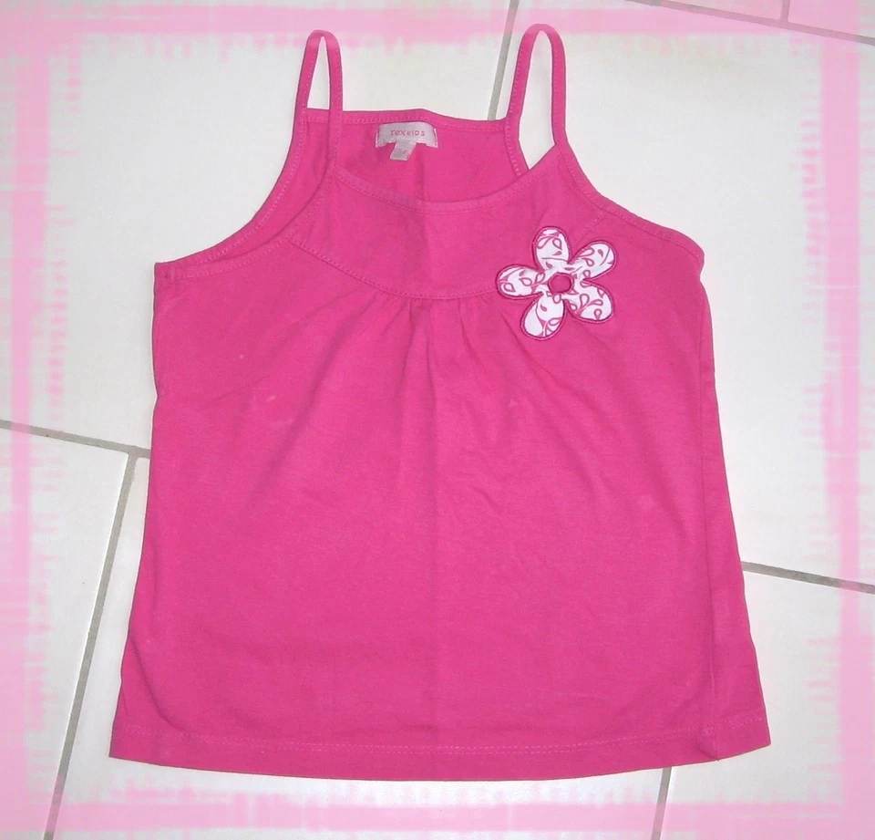 Débardeur rose 5 – 6 ans TEX KIDS 100% coton - Photo 1/1