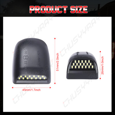 Super Bright White LED License Plate Lights For 1999-2006 Chevy Tahoe Suburban GMC Yukon XL - AUXITO Brand, Plug & Play