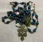 Catholic Rosary Heirloom Vintage Style | Pardon Crucifix St Michael Archangel