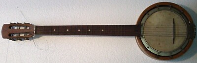 Alte antike Banjo/Mandolinenbanjo/Mandoline mit 6 Seiten ca. 1920