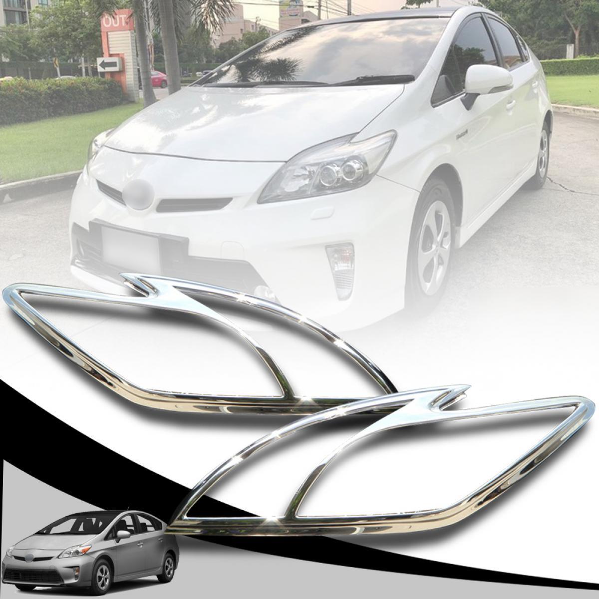 COVER HEAD LAMP LIGHT CHROME TRIM FOR TOYOTA PRIUS ZVW 30