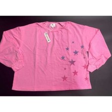 Sundry NWT Soft Ombre Stars Crew Neck Sweatshirt Cropped in Size 1/S