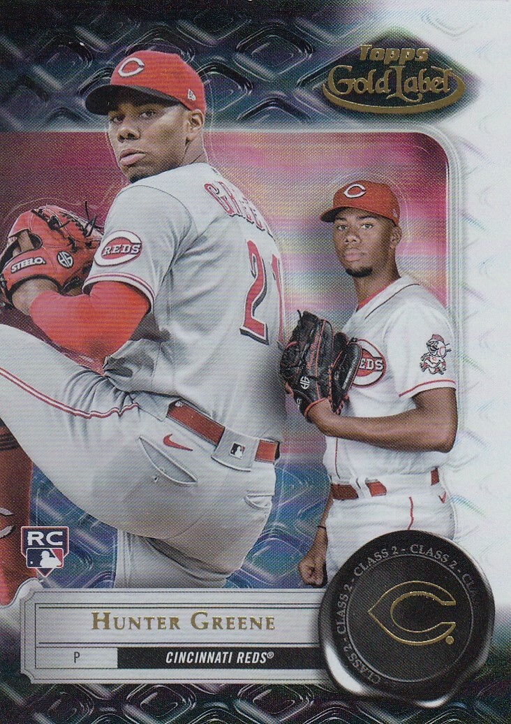 HUNTER GREENE TOPPS GOLD LABEL CLASS 2 ROOKIE CARD RC CINCINNATI REDS #34 2022
