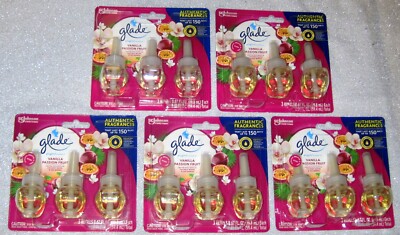 15 ~ GLADE VANILLA PASSION FRUIT PLUGIN SCENTED OIL REFILLS ~ 5 PKS OF 3 ~ NEW