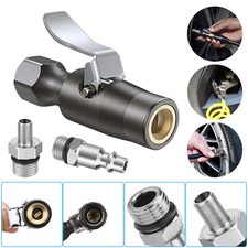 200psi Tire Inflator Lock-on Air Chuck Heavy-duty Compatible With Schrader Valve