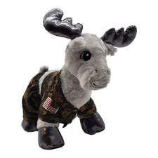 Build-A-Bear Army Moose Plush USA flag  BAB