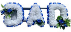 DAD Artificial Funeral Flower Tribute or Any 3 Letter Name Flower Wreath