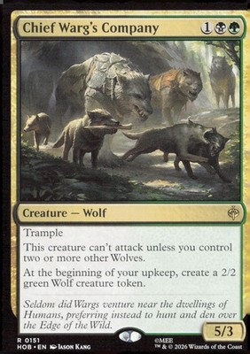 CHIEF WARG'S COMPANY 151 THE HOBBIT MAGIC: THE GATHERING NEAR MINT