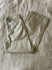 NWT Zara Kids Metallic Leather-style Wide-legged Pants 13-14