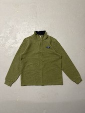 L.L. Bean Men's Lakewashed Double-Knit Quarter-Zip Pullover, Size Medium, Green