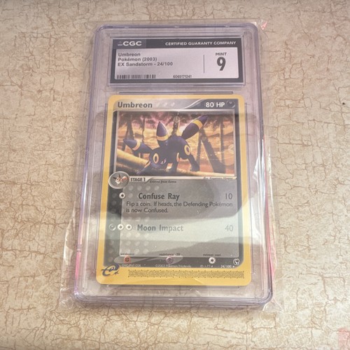Umbreon CGC 9 2003 EX Sandstorm 24/100 Rare English Pokemon TCG