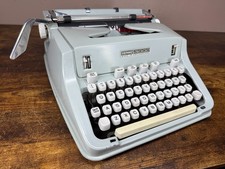 Excellent Serviced 1970 Hermes 3000 Vintage Portable Typewriter New Platen! Pica thumbnail