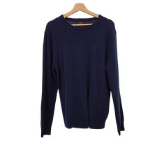 Quince Men Mongolian Cashmere Crewneck Sweater TRUE Navy L