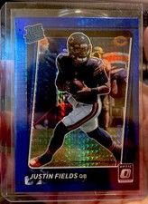 2021 Panini Donruss Optic -Rated Rookie Justin Fields #204 Blue Hyper Prizm!