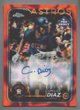 2024 Topps Pro Debut Baseball Chrome Orange Lava #PDC182 Camilo Diaz Auto /25