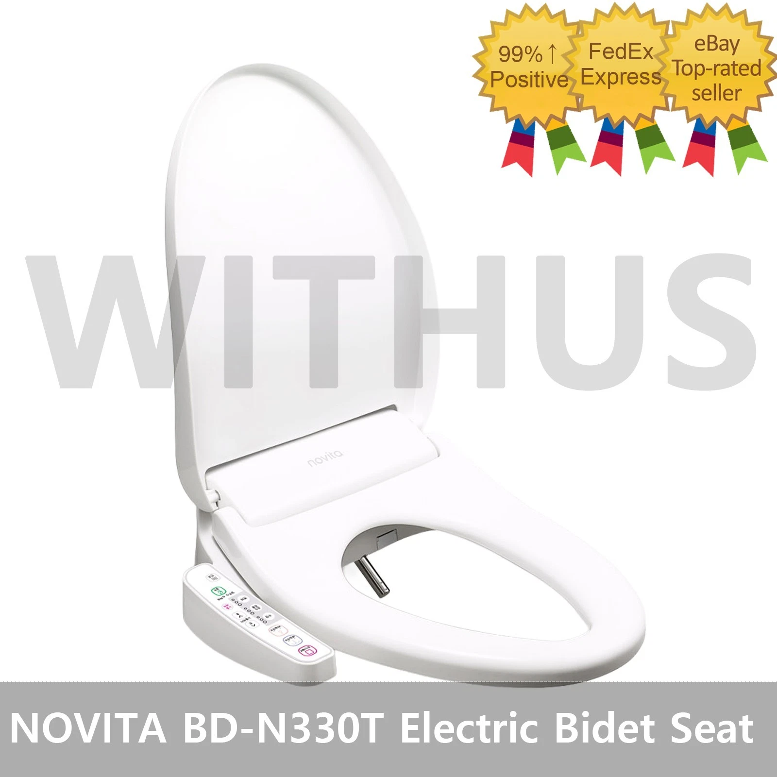 Novita BD-N330T Electric Bidet Seat Compact Stainless Nozzle 220V