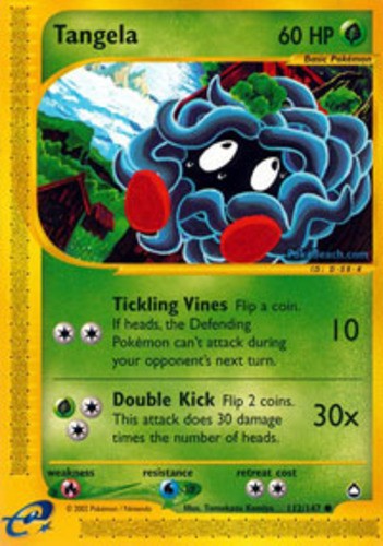 1x Tangela - 112/147 - Common Lightly Played Pokemon G2 - Aquapolis