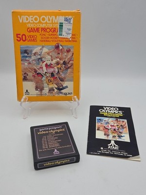 Video Olympics (Atari 2600, 1977) Complete In Box w/ Manual Tested