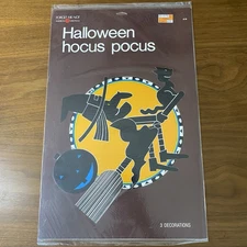 Vintage Halloween American Greetings corp Decor 1987  “Halloween hocus pocus"