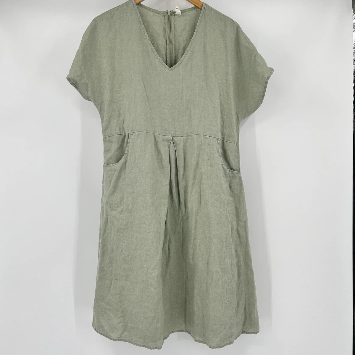 Linen Short Sleeve Dresses for Women for sale | eBay