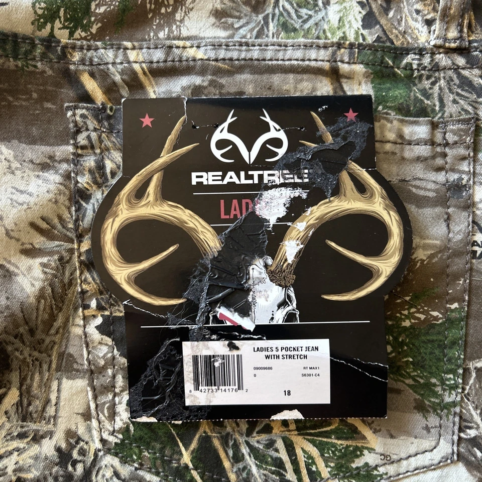 REALTREE Ladies MAX1 Camouflage Camo Hunting Pants, Cotton Blend, Sz 18, NWT - Image 3 of 3