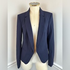 LOFT Navy Open-Front Business Career Blazer NWT Size 4