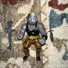 Vintage 1988 TMNT Rocksteady Action Figure - w/ Rifle and Knife - Parts Only