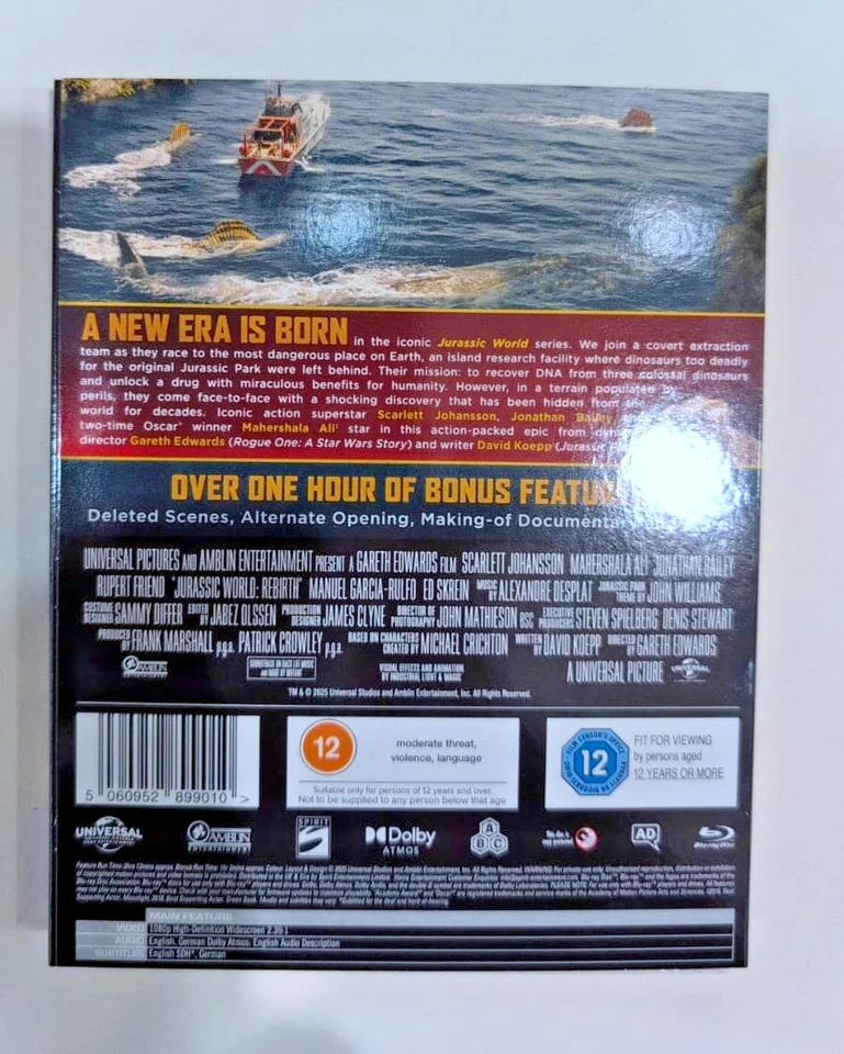 BLU-RAY  JURASSIC WORLD REBIRTH    BRAND NEW SEALED UK STOCK - Image 2 of 3