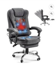 Massage Recliner Office Chair, Heating, Adjustable Height, 7-Point, 350 lbs, Gr  