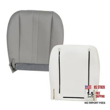 Driver Side Bottom Leather Seat Cover  Foam Cushion Light Pewter Gray