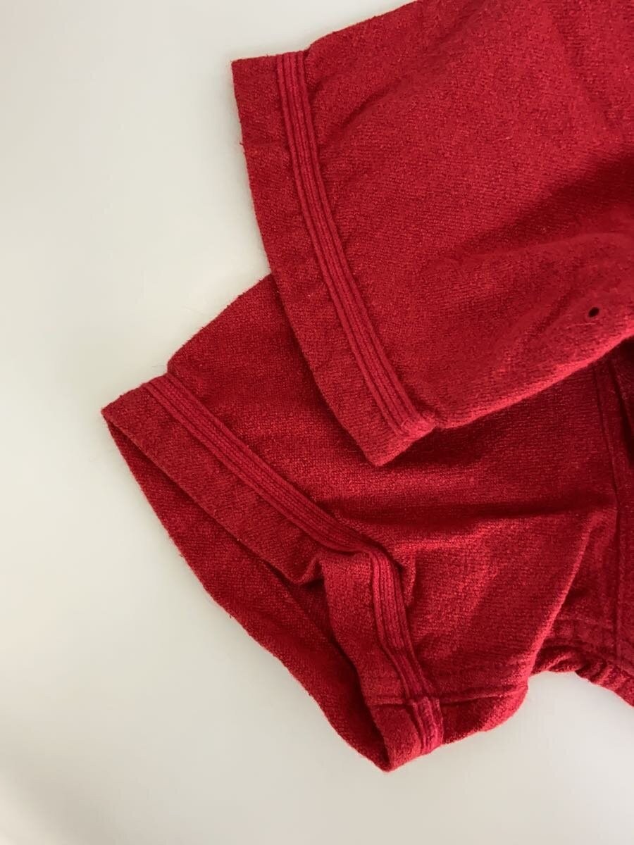 visvim 15SS/DUGOUT SHIRT S/S (WOOL/LINEN)/4/Silk/RED/0115105011029