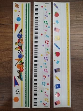Lot of 3 Mrs Grossmans School SportScrapbook Border Strip Sticker Embellishment