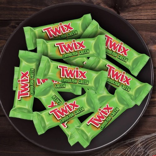 TWIX GREEN GHOULISH BISCOTTO CIOCCOLATO AL LATTE CARAMELLO SNACK FORMATO BARRETTA-BULK LIMITED!! - Foto 4 di 4