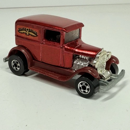 Vintage 1977 HOT WHEELS 32 Ford Red Early Times Delivery Truck