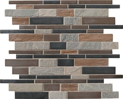 Ackland AKM-SP-13X13IL-CA 13'' x 13'' Glass and Porcelain Linear - Ferrano